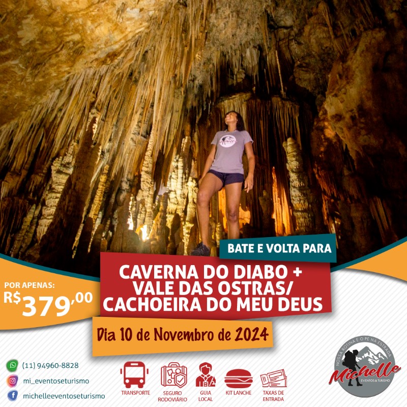 Caverna do Diabo + Vale das Ostras (Cachoeira do Meu Deus)